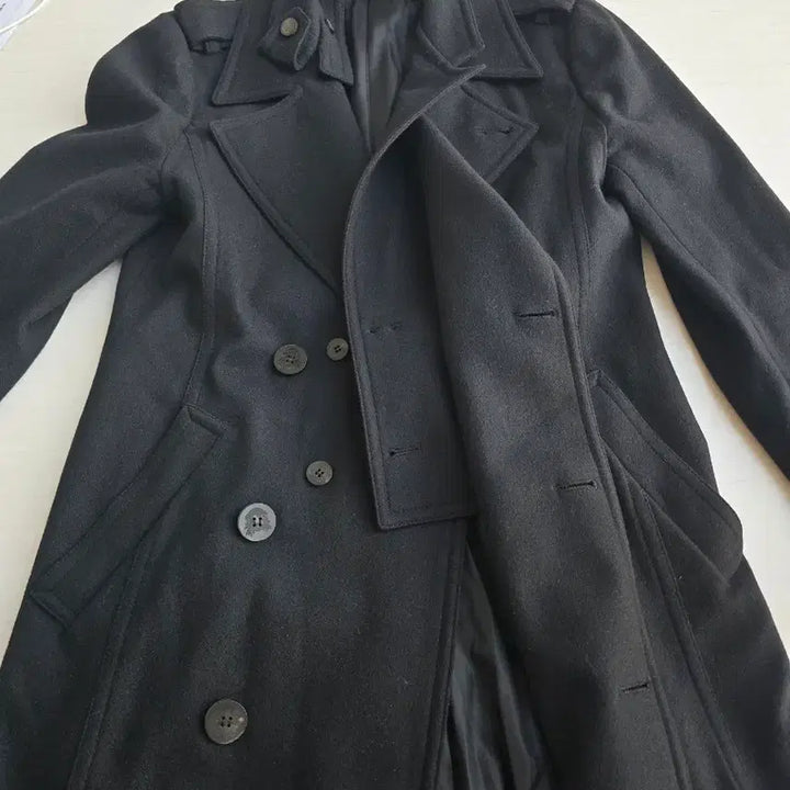[BUNJANG] Wooyoungmi Double Coat (Black) - Size 48 / 우영미 블랙 더블 코트 48사이즈 95-100