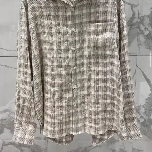 [BUNJANG] Solid Homme 25FW Velvet Check Shirt / 솔리드옴므 25fw 벨벳 체크 셔츠 50사이즈 새상품 판매
