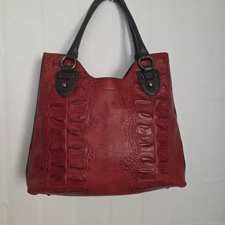 [BUNJANG] Pierre Cardin Red Crocodile Tote Bag / 피에르가르뎅 레드 크로커 토트백,숄더백
