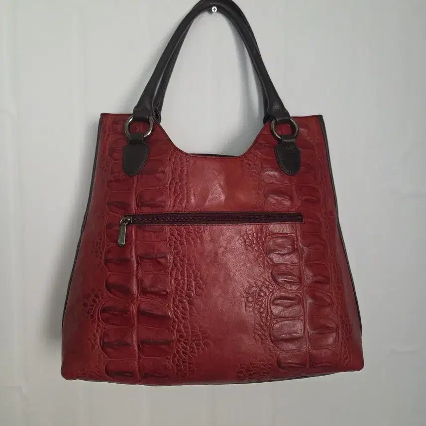 [BUNJANG] Pierre Cardin Red Crocodile Tote Bag / 피에르가르뎅 레드 크로커 토트백,숄더백