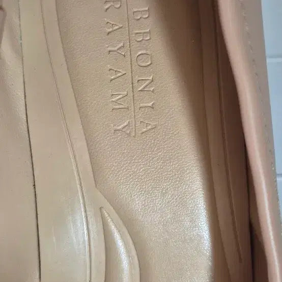 [BUNJANG] Pink Beige Ribbon Pumps Handmade Shoes / (새상품)발편한 핑크 베이지 리본 펌프스 수제화