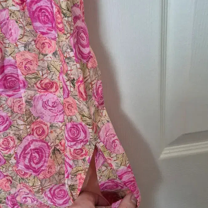 [BUNJANG] Rennybon Rose Pattern Midi Dress / 레니본 여름 원피스