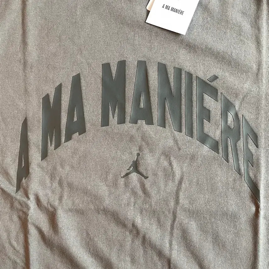 [BUNJANG] Jordan x A Ma Maniére Flat Pewter Short Sleeve T-shirt / 조던 x 아마 마니에르  플랫 퓨터 반팔티 (새제품. L .105)