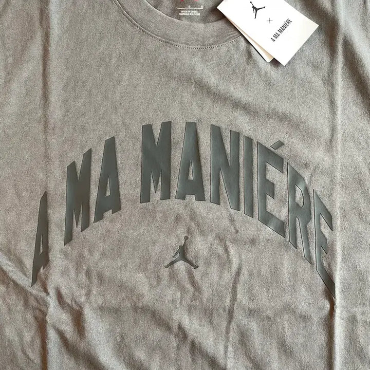 [BUNJANG] Jordan x A Ma Maniére Flat Pewter Short Sleeve T-shirt / 조던 x 아마 마니에르  플랫 퓨터 반팔티 (새제품. L .105)