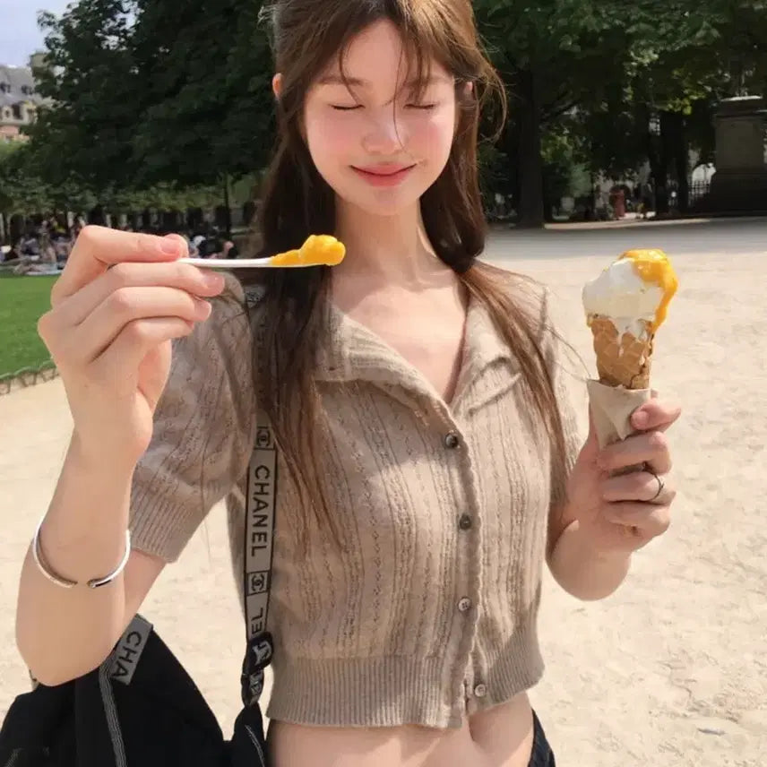 [BUNJANG] Vegetable Nuts Racoon Short Sleeve Knit / 베지터블 넛츠 라쿤 반팔니트