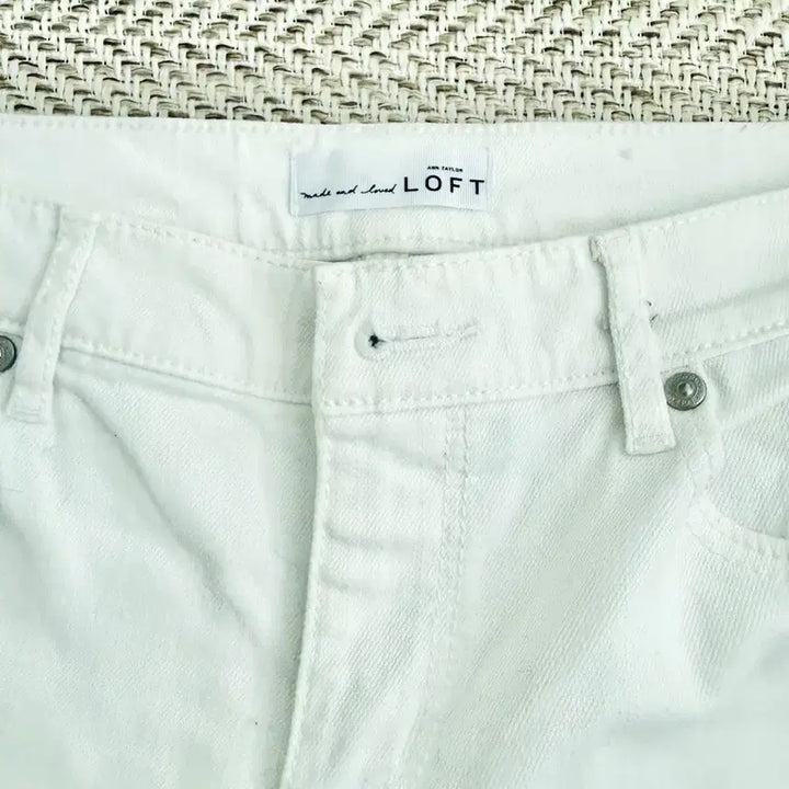 [BUNJANG] Loft/로프트 화이트 부츠컷 면바지 / Loft/로프트 화이트 부츠컷 면바지