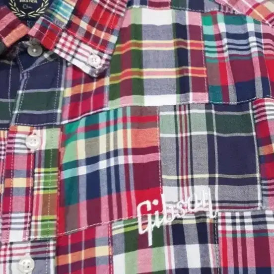 [BUNJANG] Savile Row Madras Patchwork Shirt (Size 95) / 새빌로우 마드라스 패치워크 셔츠(95)