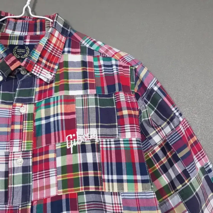 [BUNJANG] Savile Row Madras Patchwork Shirt (Size 95) / 새빌로우 마드라스 패치워크 셔츠(95)
