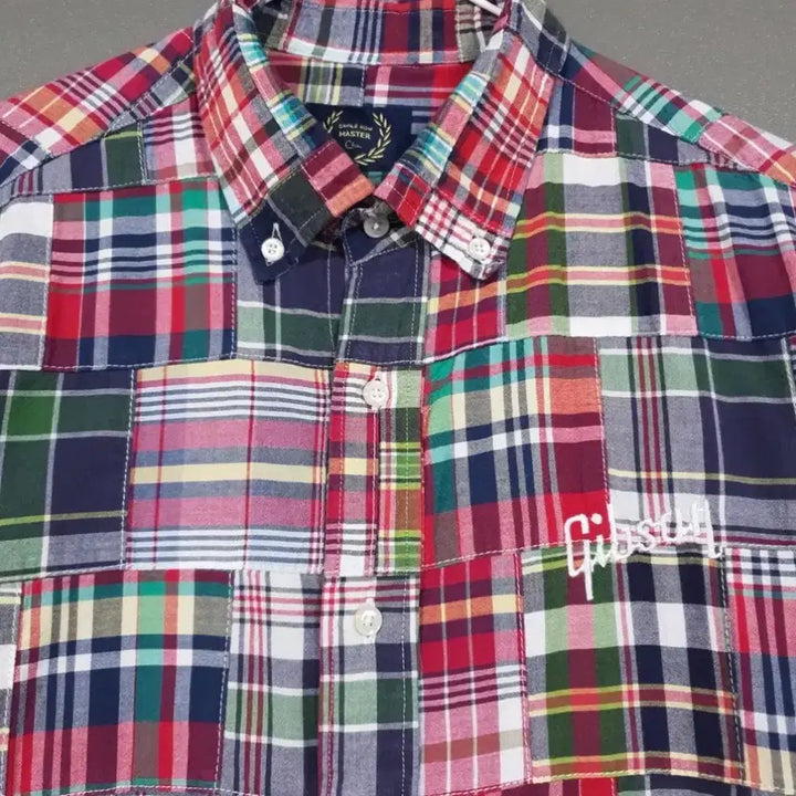 [BUNJANG] Savile Row Madras Patchwork Shirt (Size 95) / 새빌로우 마드라스 패치워크 셔츠(95)