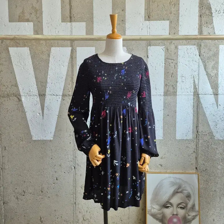 [BUNJANG] Maje Black Ribbed Mini Dress / 마쥬 쫄쫄 미니원피스
