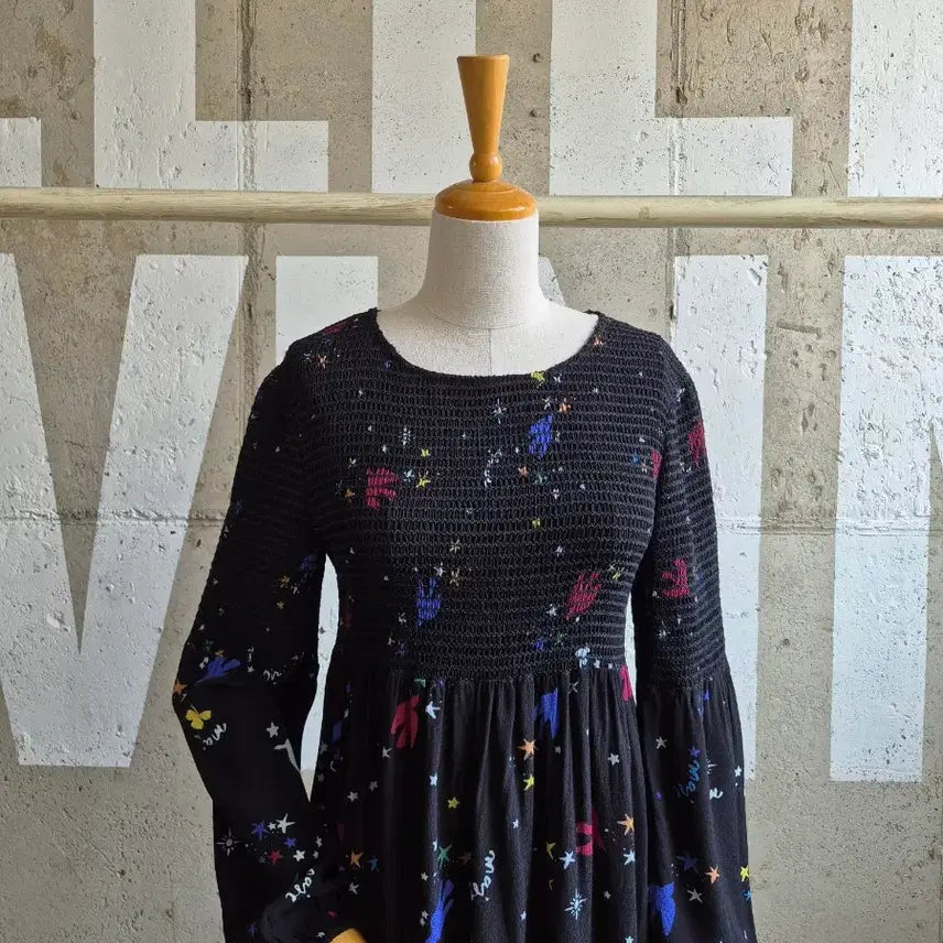 [BUNJANG] Maje Black Ribbed Mini Dress / 마쥬 쫄쫄 미니원피스