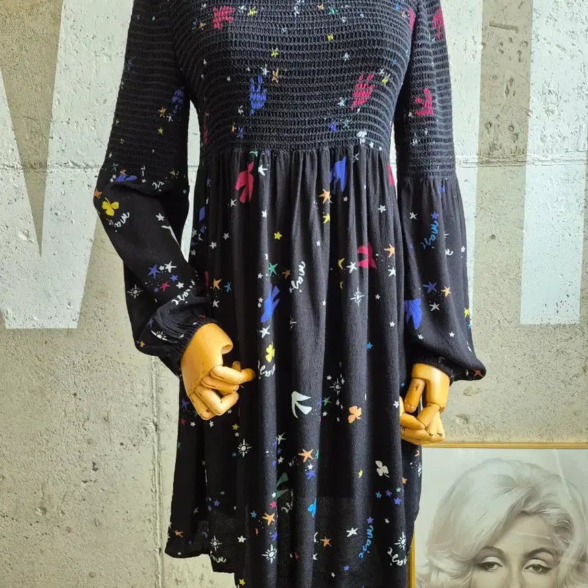 [BUNJANG] Maje Black Ribbed Mini Dress / 마쥬 쫄쫄 미니원피스