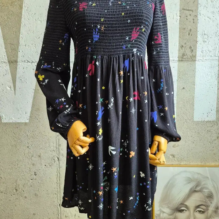 [BUNJANG] Maje Black Ribbed Mini Dress / 마쥬 쫄쫄 미니원피스