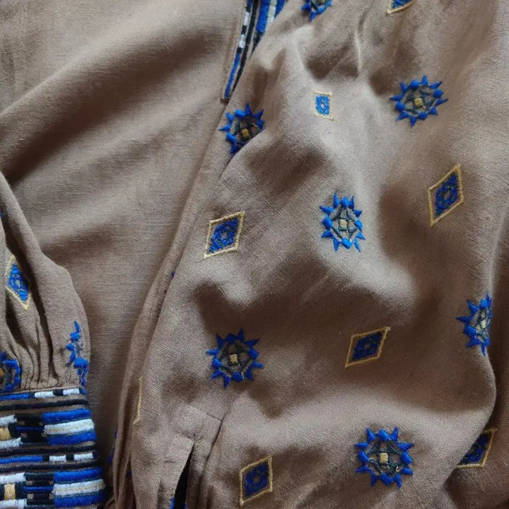 [BUNJANG] Ethnic Style Brown Dress / 에스닉 스타일 브라운 원피스