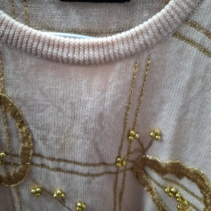 [BUNJANG] Verdi Floral Pattern Knit Top (Pink, Size 66) / Verdi 핑크색 꽃무늬 니트 66