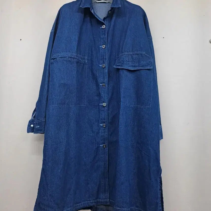 [BUNJANG] Denim Long Coat 88 / 멋스런 데님 롱코트88미사용