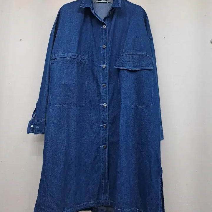 [BUNJANG] Denim Long Coat 88 / 멋스런 데님 롱코트88미사용