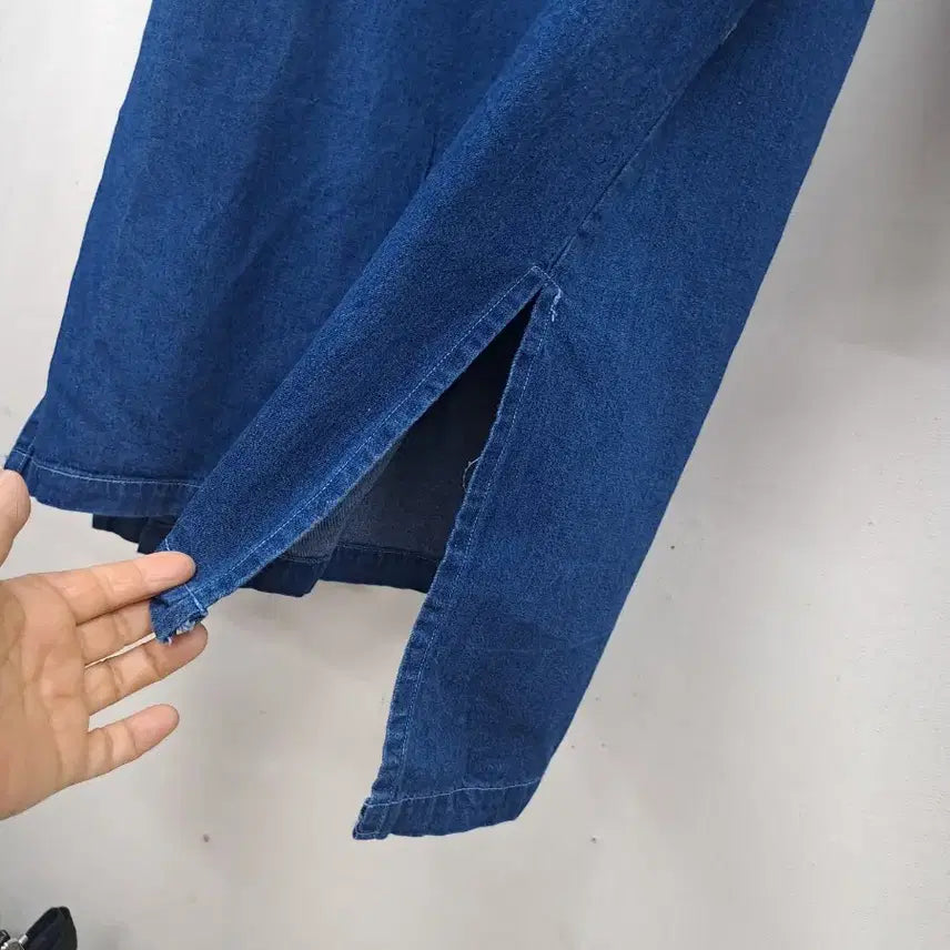 [BUNJANG] Denim Long Coat 88 / 멋스런 데님 롱코트88미사용