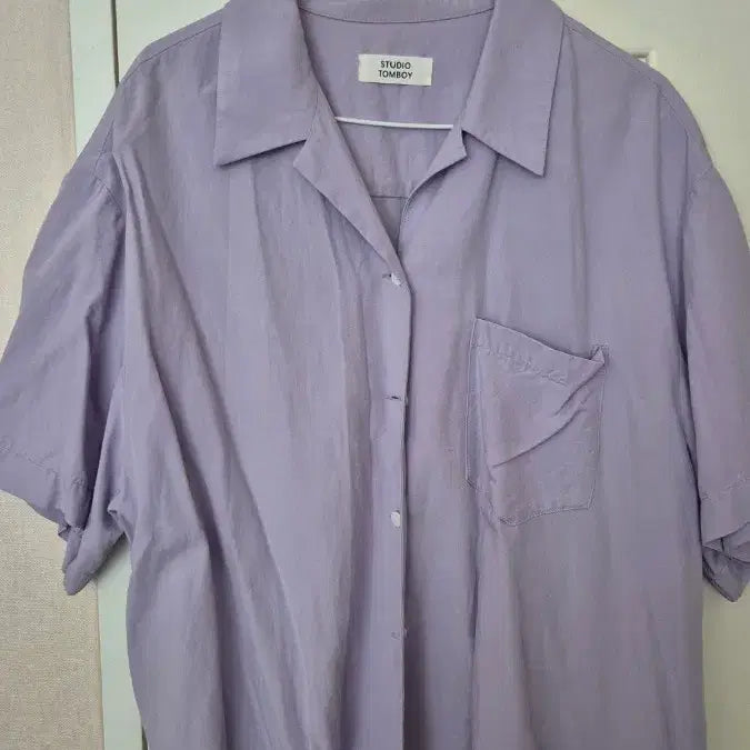 [BUNJANG] Tomboy Oversized Short-Sleeve Shirt / 톰보이 오버핏 반팔셔츠