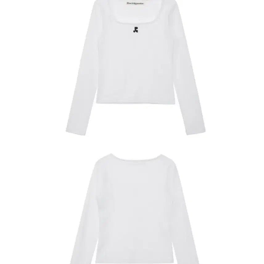 [BUNJANG] Rest &amp; Recreation Square Neck Long Sleeve - White / 레스트앤레크레이션 스퀘어 넥 롱 슬리브 - 화이트
