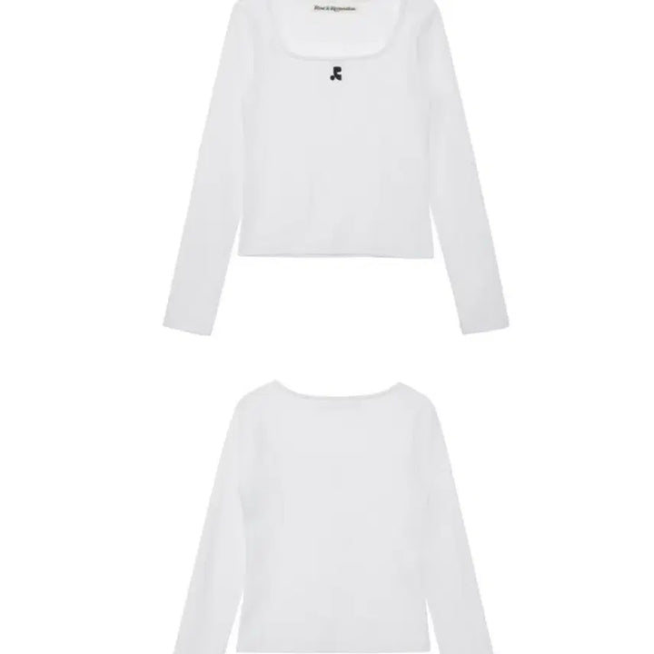 [BUNJANG] Rest &amp; Recreation Square Neck Long Sleeve - White / 레스트앤레크레이션 스퀘어 넥 롱 슬리브 - 화이트
