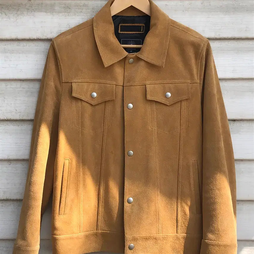 [BUNJANG] Grand Vision Cowhide Leather Trucker Jacket / grand vision  카우하이드 레더 트러커자켓