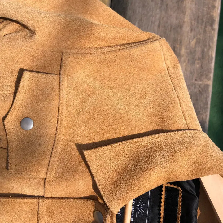 [BUNJANG] Grand Vision Cowhide Leather Trucker Jacket / grand vision  카우하이드 레더 트러커자켓