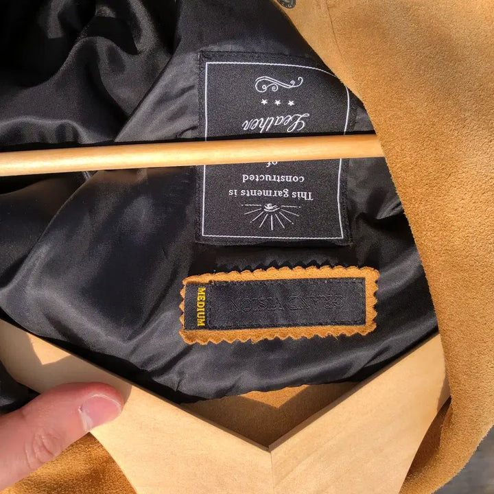 [BUNJANG] Grand Vision Cowhide Leather Trucker Jacket / grand vision  카우하이드 레더 트러커자켓