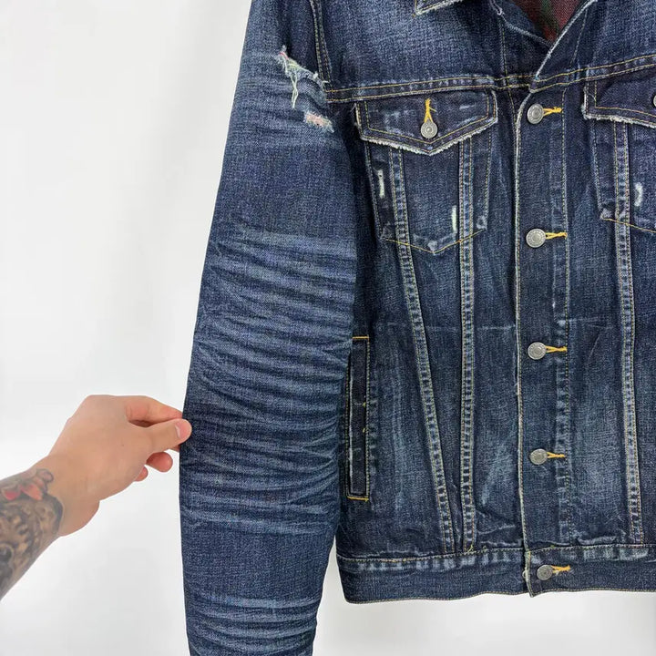 [BUNJANG] Polo Ralph Lauren Faded Denim Jacket / a115) 폴로랄프로렌 빈티지 페이디드 청자켓