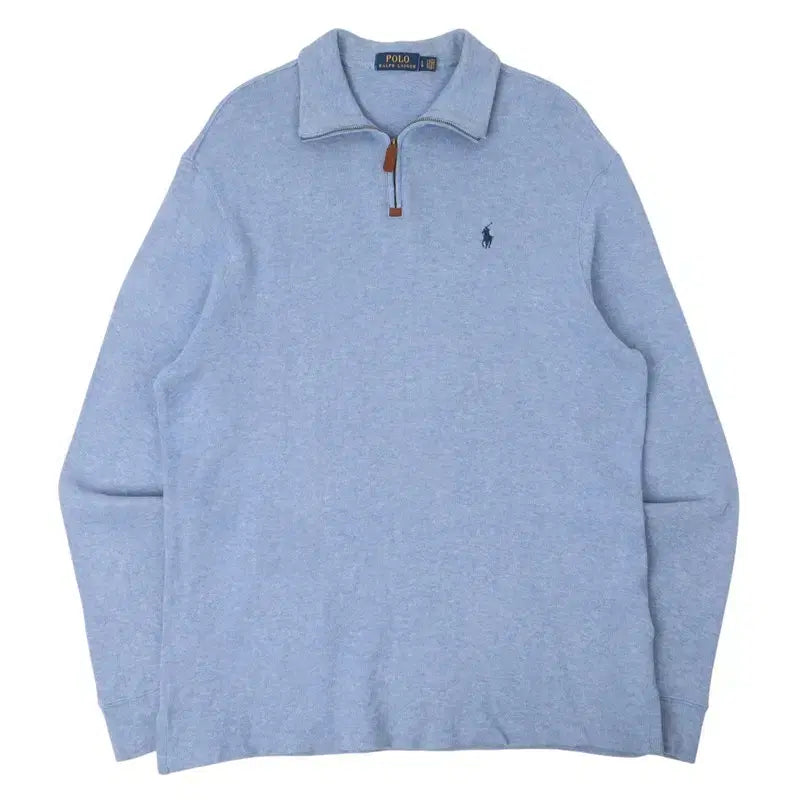 [BUNJANG] Polo Ralph Lauren Light Blue Half-Zip Knit Sweater / 폴로 랄프로렌 라이트 블루 하프집업 니트