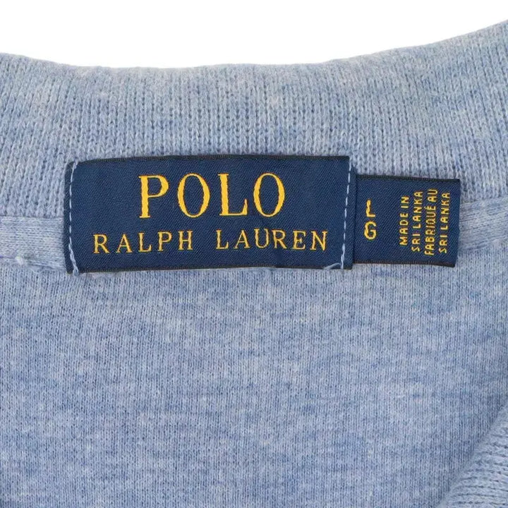 [BUNJANG] Polo Ralph Lauren Light Blue Half-Zip Knit Sweater / 폴로 랄프로렌 라이트 블루 하프집업 니트