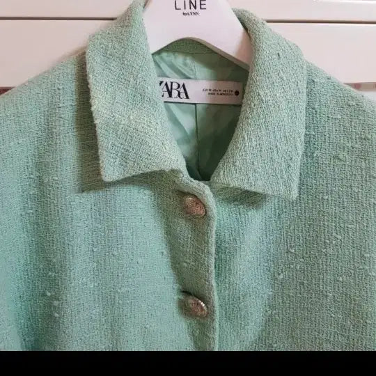 [BUNJANG] ZARA Tweed Jacket (Mint) - Women&