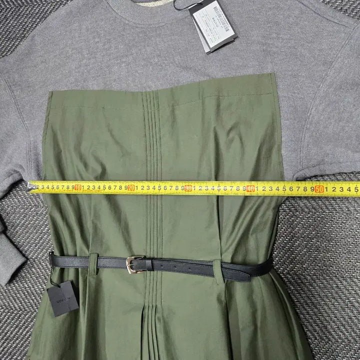 [BUNJANG] System 22SS Belted Dress - Khaki/Grey / 한섬 시스템 22ss SYSTEM  벨트 원피스 카키/회색