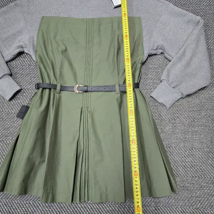 [BUNJANG] System 22SS Belted Dress - Khaki/Grey / 한섬 시스템 22ss SYSTEM  벨트 원피스 카키/회색