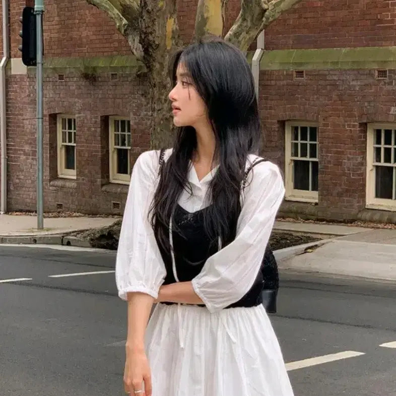 [BUNJANG] 새상품 베니토 브리즈 코튼 셔링 원피스 / 새상품 베니토 브리즈 코튼 셔링 원피스