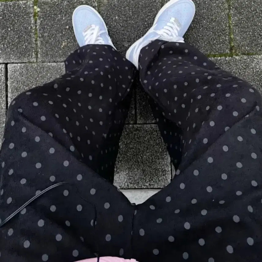 [BUNJANG] Kimahob Dot Pattern Cotton Pants / 김아홉 도트 바지 땡땡이 에이블리 무신사 미소녀 면바지