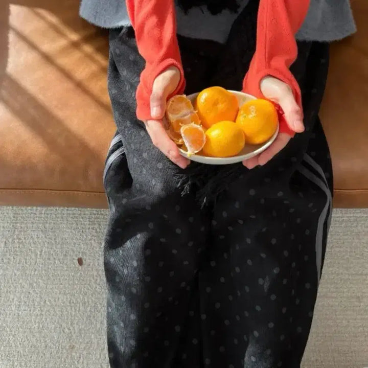 [BUNJANG] Kimahob Dot Pattern Cotton Pants / 김아홉 도트 바지 땡땡이 에이블리 무신사 미소녀 면바지
