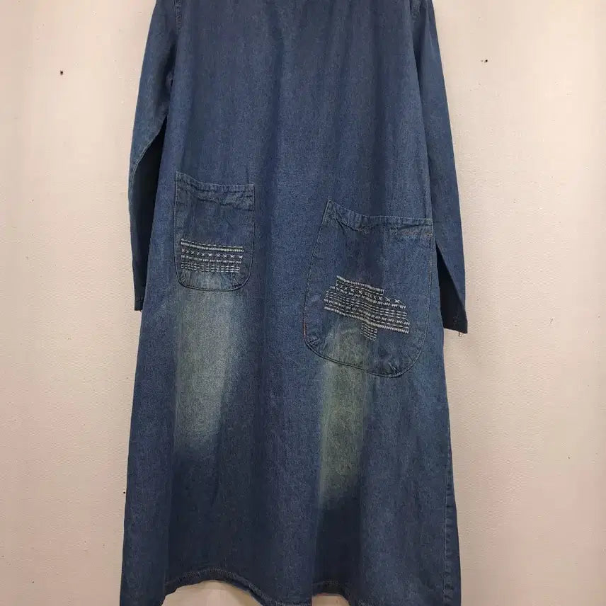 [BUNJANG] Denim Long Dress Size 77 / 멋스런 데님 롱원핏77미사용