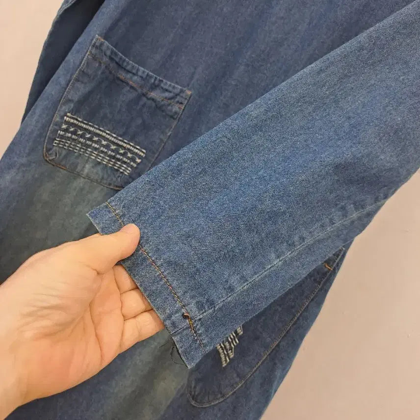 [BUNJANG] Denim Long Dress Size 77 / 멋스런 데님 롱원핏77미사용
