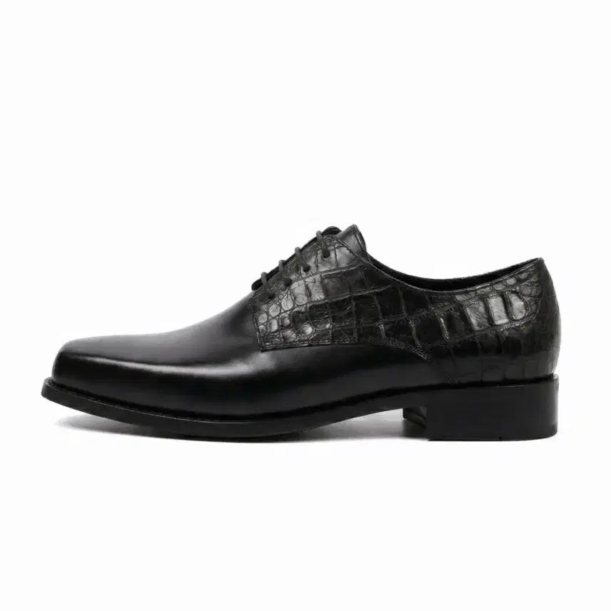 [BUNJANG] Handmade Leather Dress Shoes with Crocodile Pattern - Men&