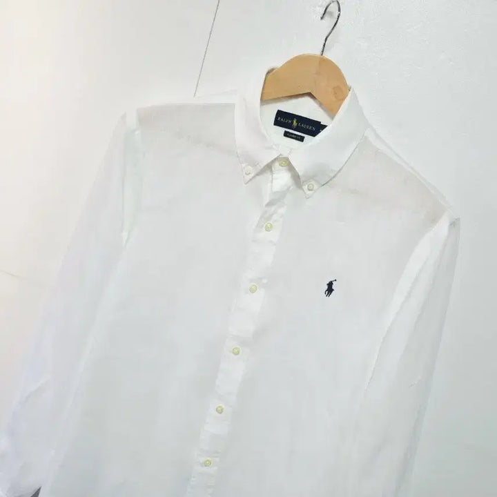 [SOLD OUT] 남성 폴로 랄프로렌 린넨 마 화이트 흰색 긴팔 남방 셔츠