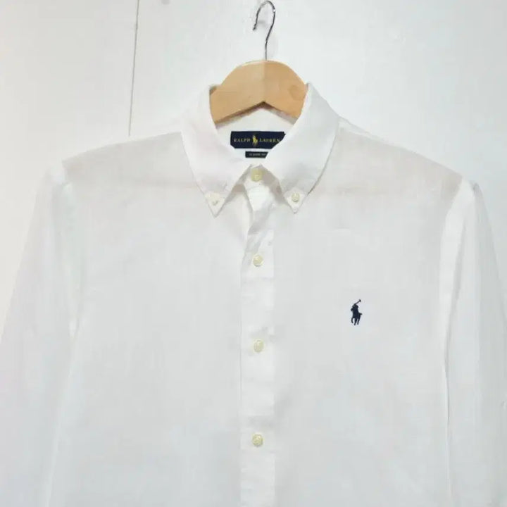 [SOLD OUT] 남성 폴로 랄프로렌 린넨 마 화이트 흰색 긴팔 남방 셔츠