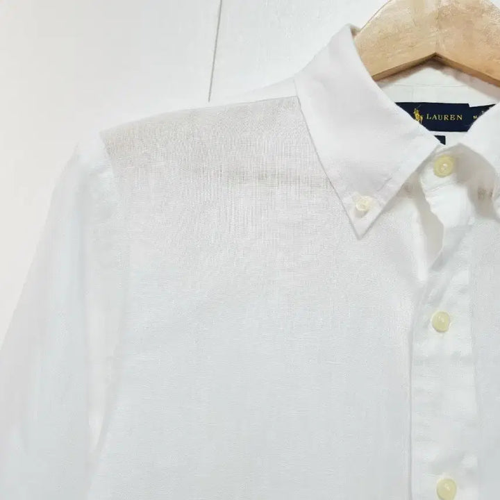 [SOLD OUT] 남성 폴로 랄프로렌 린넨 마 화이트 흰색 긴팔 남방 셔츠