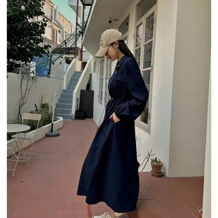 [BUNJANG] Lilly &amp; Co Big Size Anorak String Dress / 빅사이즈 리리앤코 아노락 스트링원피스