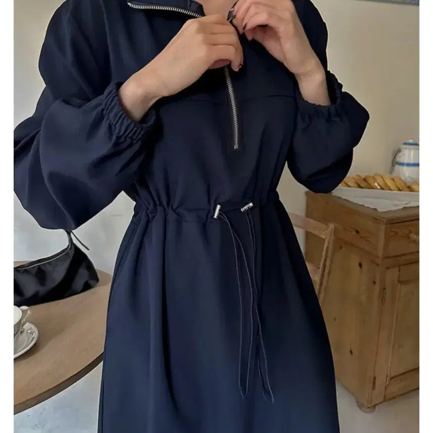 [BUNJANG] Lilly &amp; Co Big Size Anorak String Dress / 빅사이즈 리리앤코 아노락 스트링원피스