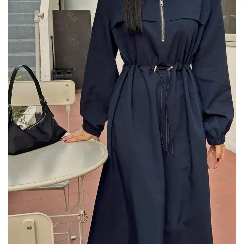 [BUNJANG] Lilly &amp; Co Big Size Anorak String Dress / 빅사이즈 리리앤코 아노락 스트링원피스