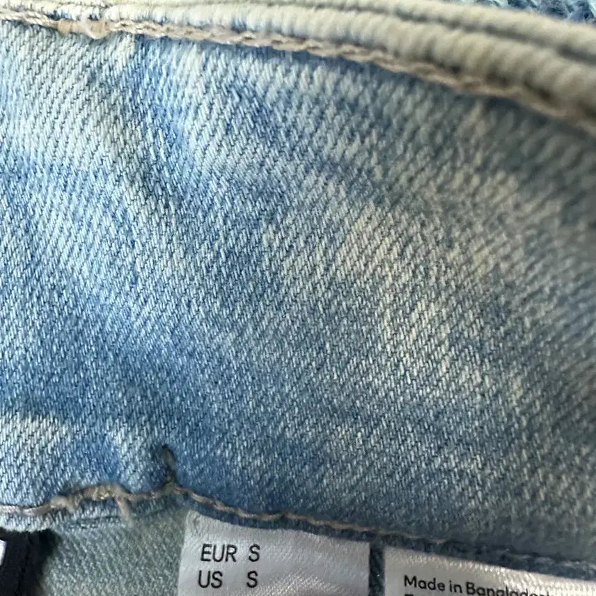 [BUNJANG] H&amp;M Pleated Denim Mini Skirt / H&amp;M 새상품/ 데님 플리츠 스커트
