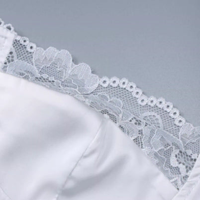 [BUNJANG] White Black Lace Slip Mini Dress / 새상품 화이트 블랙 레이스 슬립 미니원피스