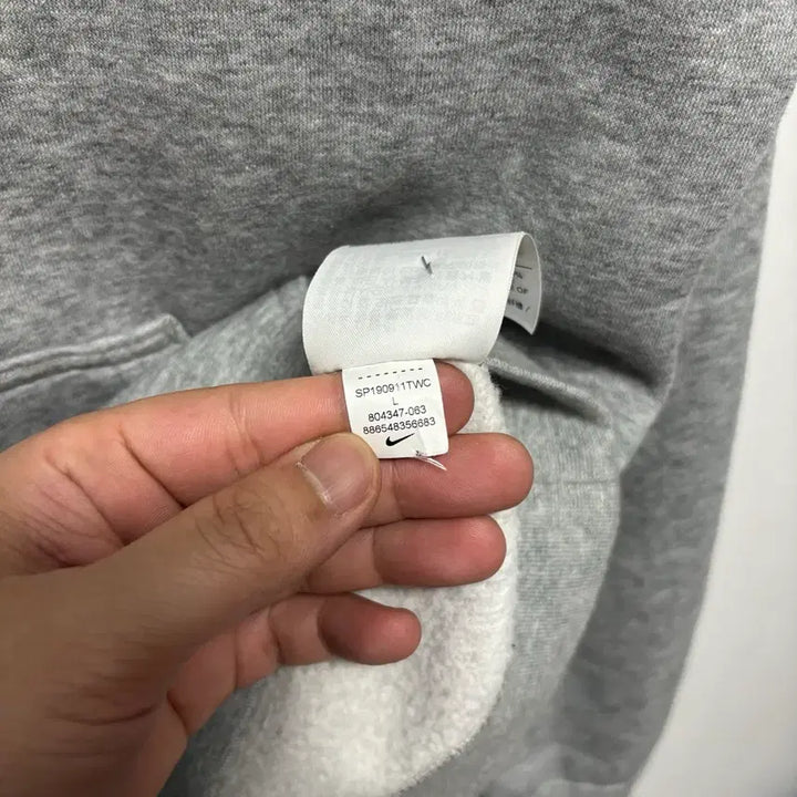 [BUNJANG] Nike Swoosh Gray Hoodie / 나이키 스우시 그레이 후드