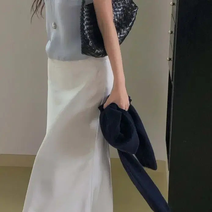 [BUNJANG] Miel Satin Long Skirt (Size M) / 미엘miel 새틴롱스커트m 새상품